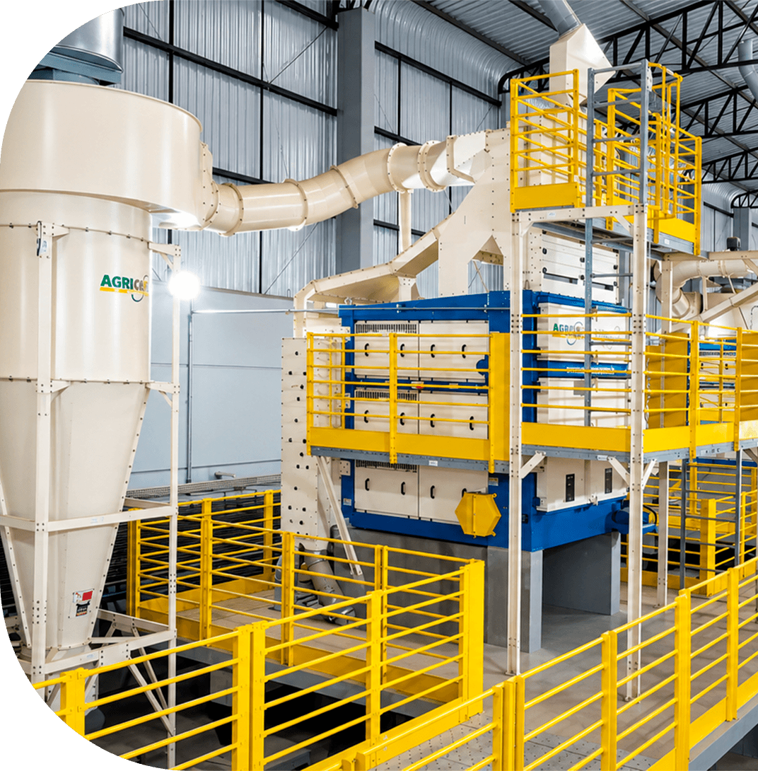 Planta industrial Agriaço para limpeza de grãos e sementes